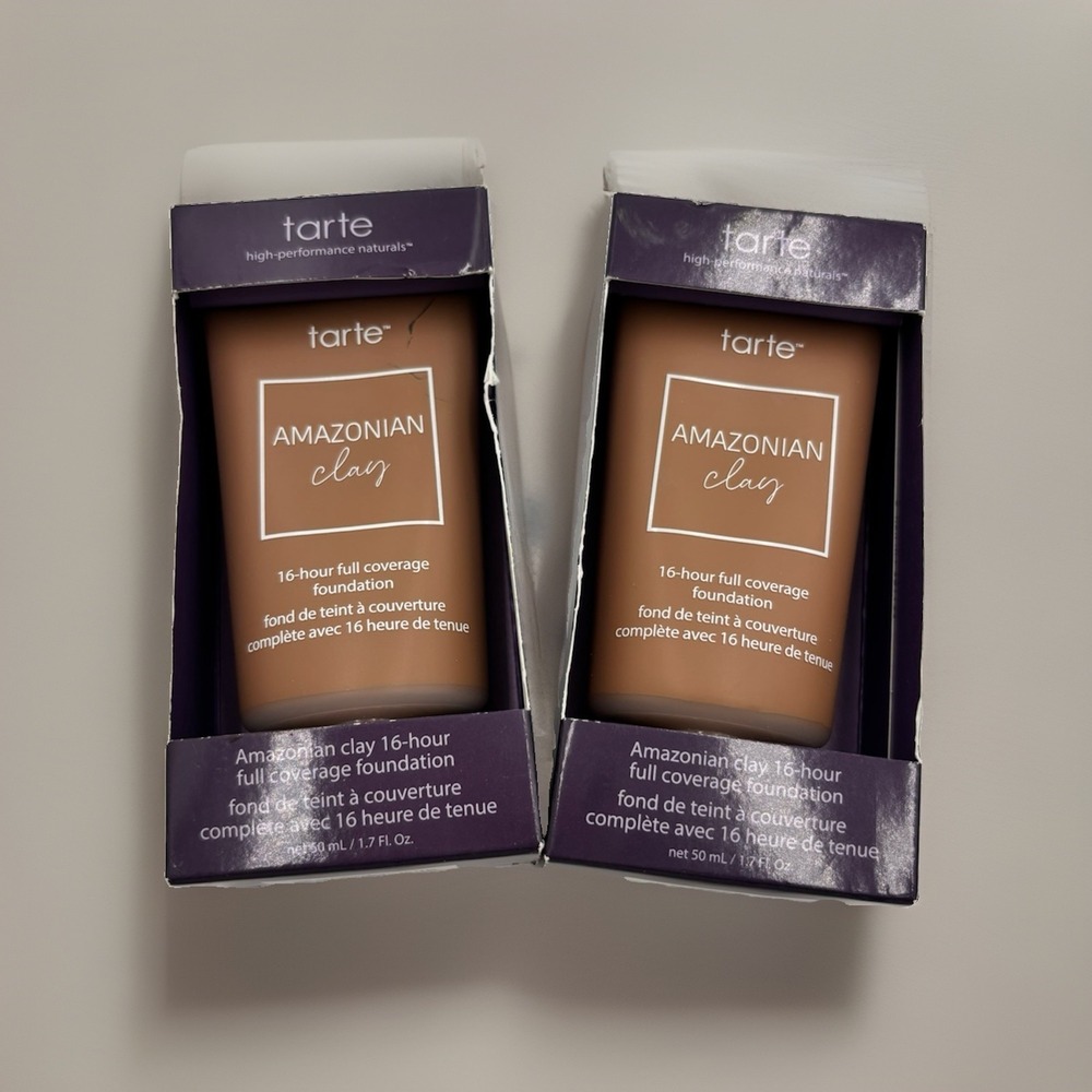 Tarte Amazonian Clay 16-Hour Full Coverage Foundation 51S DEEP SAND (LOT of 2)